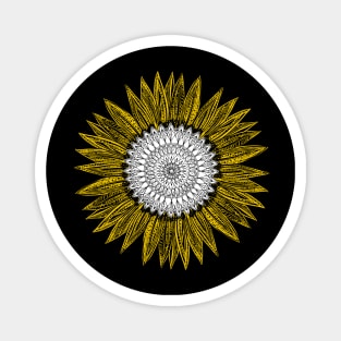 Sunflowers mandala flower Magnet